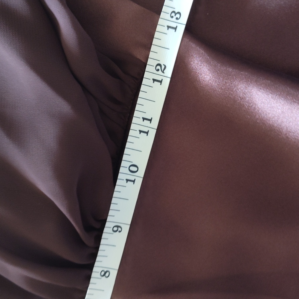 Betsy & Adam Brown Halter Prom Dress - Picture 14 of 14